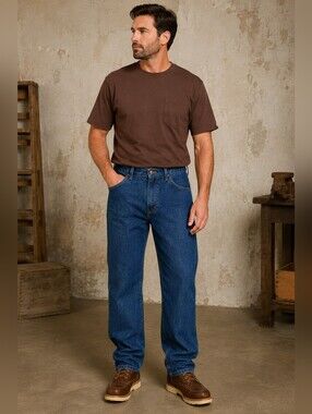 Round House USA Made Heavy Duty Denim Jeans Men’s 34x32 NWOT 100% Cotton